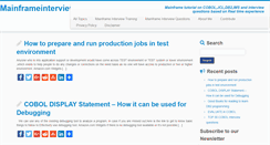 Desktop Screenshot of mainframeinterview.com